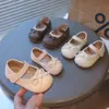 2026 Nuevo Estilo Zapatos de Cuero para Bebé Niña Primavera y Otoño Estilo Coreano Zapatos de Princesa con Lazo Suela Suave Antideslizantes Zapatos para Niños Pequeños