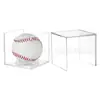 Venta caliente transfronteriza caja acrílica de béisbol acrílico 8*8*8cm caja de exhibición de béisbol transparente caja de almacenamiento