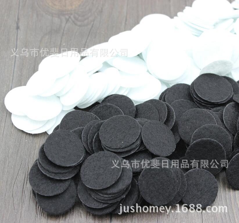 DIY饰品配件 不织布圆片 底片 黑色 白色