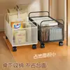 Estante de Armazenamento para Mochilas Escolares com Rodas, Cesto Organizador de Livros, Estante de Armazenamento de Livros para Mesa de Estudante do Ensino Médio, Cesto de Livros Multifuncional