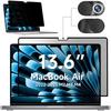 Película de Privacidad para Marco de MacBook Air13.6 M5 Película Anti-Espionaje para Computadora Cubierta de Protección de Privacidad de 15.3 pulgadas Adecuada para Uso