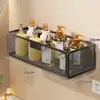 Estante de almacenamiento extraíble, cajón de armario, cesta para calcetines, cesta colgante multifuncional para pared de baño sin taladro