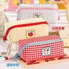 Novo Estojo de Lápis Prismático Xadrez de Grande Capacidade Desenho Animado Dopamina Fofo Caixa de Papelaria de Alto Valor para Alunos do Ensino Fundamental e Médio Bolsa de Papelaria