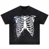 Camiseta de Manga Corta para Hombre con Estampado Gráfico Estilo Callejero Hip-Hop Punk Rock, Ropa Urbana de Alta Calidad, Talla Europea Transfronteriza