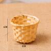 Estilo pastoral Fazenda País Jardim de infância Huanchuang Cesta de flores Decoração Pá de lixo tecida Decoração Enfeites de vime Tecido Bambu Tecido Feito à mão