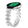 Adequado para Pulseira de Relógio de Diamante de 7 Caracteres para Samsung Watch7/6/Huami/Huawei 20mm Pulseira de Metal para Relógio Inteligente