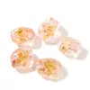 Hanyuyuan Polvo de Lámina de Vidrio de Forma Irregular de Colores Cuentas Sueltas Accesorios DIY Artesanías de Cuentas Accesorios para Joyería Cuentas de Vidrio