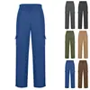 Pantalones casuales deportivos transfronterizos tobillo atado diseño personalizado multibolsillos encaje Verde Militar overol holgado para hombre