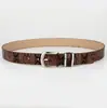 Cinturón de Serpiente Casual de Nicho para Mujer Jeans con Estampado de Leopardo Estilo Spice Girls con Hebilla de Pasador Artística Retro para Mujer