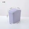 Lixeira de mesa Bainabang com tampa, pequeno mini cesto de armazenamento para escritório, quarto, mesa de cabeceira, lixeira com tampa basculante
