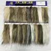 Piel de Zorro Tricolor, Piel de Perro Lobo, Piel de Zorro con Punta Teñida Grande, Piel Sintética de Perro, Cuello de Piel, Material para Zapatos de Juguete