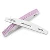 Tira de lixa de unha retangular profissional cinza com núcleo roxo e dentes, tira de polimento dupla face espessada, tira para polir unhas de manicure