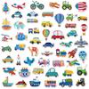 150 Pegatinas de la Serie de Vehículos de Dibujos Animados para Niños, Estudiantes de Primaria, Jardín de Infancia, Reconocimiento de Objetos, Pegatinas de Tren al por Mayor