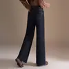 Jeans largos estilosos e da moda para mulheres, novo estilo Outono/Inverno 2026, cintura alta, modelador, perna reta, solto, versátil, calça casual