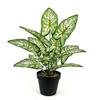 Plantas Verdes Artificiales, Materiales Pequeños de Decoración de Pared de 12 Cabezas, Macetas para Flores, Arreglos Florales, Plantas Verdes Falsas para Paisajismo, Plantas en Maceta de Hoja de Monstera, Pared de Fondo