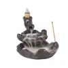 Inciensario de flujo inverso de cerámica más vendido Amazon Más vendido Inciensario de flujo inverso de Loto Piscis Mirando la Cascada Adornos