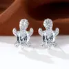 Estilo Caliente Europeo y Americano Juego de Tres Piezas de Piedras de Colores Accesorios de Joyería de Simulación Piedra Colorida Collar de Tortuga Pequeña Anillo Pendientes Mujeres Venta al por Mayor