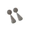 Pendientes colgantes de diamantes completos de lujo de alta gama, diseño de industria pesada, moda europea y americana, finos, versátiles, nicho