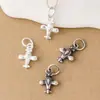 Plata de Ley S925 Sólida Lindo Colgante de Avióncito Cuerda Trenzada Trenzada con Cuentas Encanto de Avión Cuerda Trenzada Trenzada Hecha a Mano DIY Accesorios de Plata