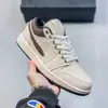 Zapatillas Originales Jordan 1 Obsidian Retro de Caña Baja de Cuero Cómodas para Patinaje Unisex Calzado Deportivo Casual Transpirable