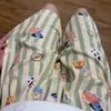 Algodão Silk Shorts Feminino Verão Japonês Estilo Pijama Calças Meio Comprimento Cartoon Artificial Algodão Calças Outwear Calças Grandes Home Pants