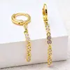 Aretes de Oro Chapado en Cobre 18K de Venta Caliente en Transmisión en Vivo para Mujer, Diseño de Colgante Largo con Borla, Exquisitos Aretes de Estilo de Negocios para Mujer al por Mayor