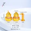O Mesmo Estilo do Pingente de Cabaça Pilar de Moeda de Cobre Cravejado de Diamantes Dourado Areia da Loja Dourada Puzuo, Pingente Retro Estilo Chinês Novo Cravejado de Diamantes de Sorte e Prosperidade