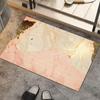Alfombra de Barro Diatomeas Mármol Simple Transfronteriza Dorado Esmeralda Chapado Absorbente Baño Antideslizante Fácil Cuidado Felpudo Alfombra de Secado Rápido