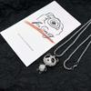 2021 Nova Marca de Moda Full Diamond Cute Little Panda Colar Simples Moda Longa Corrente de Lã Pingente Acessórios Mulheres