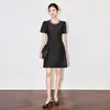 2502703-Vestido de Cintura Exquisito de Alta Gama con Incrustaciones de Diamantes Estilo Femenino de Shenzhen Nanyou Nuevo para Primavera y Verano de Mujer