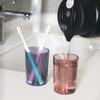 Vaso para enjuague bucal doméstico transparente simple vaso para cepillos de dientes de pareja vaso redondo vaso de plástico para negocios puede imprimir LOGO