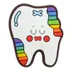 Nuevos Parches de Goma Suave de PVC con Dibujos de Dientes Juguete Infantil Broche de Dentista Accesorio DIY Decoración Plana