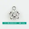 Atacado do Fabricante Liga Ponto Diamante Flor Pequena Flor de Pessegueiro Pequeno Pingente Pingente Brincos Feitos à Mão Pulseira Joias Acessórios DIY