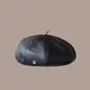Gorra de Pintor, Gorro Octogonal, Circunferencia de Cabeza Grande, Nuevo Estilo Otoño e Invierno, Versátil, Estilo Calabaza, Adelgazante de Rostro, Logo Metálico, Boina para Mujer