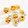 Pingente de Cadeado Gato da Sorte Chinês Tradicional Banhado a Ouro 18K Acessório de Joia Estilo Chinês DIY