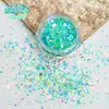 Pó de Glitter Popular para Nail Art da Amazon Maquiagem de Palco Flash Iluminador Corporal Joias para Unhas Atacado Alto Brilho