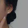 Aretes de Nudo Pequeños S925 Plata Combinables Diseño Nicho Aretes Estilo Frío Diario Aretes Simples para el Día a Día
