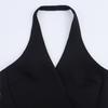2025 Outono Novo Europeu e Americano Transfronteiriço Feminino Elegante Gola Halter Mini Vestido Conjunto W025 11725