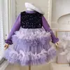 Conjunto de Vestido para Niña Invierno 2026 Vestido sin Mangas con Forro Polar en Capas Conjunto de Dos Piezas
