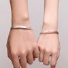 Pulsera de plata de ley 9999 para pareja, pulsera sólida inglesa de plata tailandesa para mujer, pulsera de nicho de nuevo estilo, regalo de San Valentín