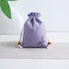 Bolsa Personalizada de Linho Fino de Camada Dupla com Cordão Bolsa de Brocado Pulseira de Contas de Lótus Bolsa de Armazenamento Fornecimento Atacado