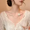Colar Versátil para o Dia a Dia de Primavera e Verão Festa de Estudante Moda Estilo Exquisito Pingente Estilo para o Trajeto Diário Corrente para Clavícula Feminina com Acessórios
