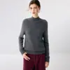 Nova coleção outono e inverno: suéter feminino de cashmere puro, uma peça de alta qualidade, uma camada interna quente e que afina a silhueta, um suéter de malha
