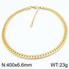 Collar de Acero de Titanio de Moda Hebilla Japonesa Cadena Plana NK Collar para Hombres y Mujeres Estilo Ins Cadena Fígaro de Acero Inoxidable Joyería para Parejas