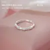 Anillo de pareja original Qianjia S999 de plata pura con diseño de bambú, joyería de anillo abierto dulce y única estilo chino