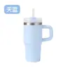 Taza de hielo de paja transfronteriza taza aislada de acero inoxidable 304 taza de café portátil para coche gran capacidad 14 oz taza para coche