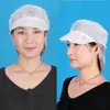 Gorra desechable con visera, gorro antipolvo no tejido para taller de fábrica con bolsillo para el pelo, cubierta para la cabeza para el pelo en stock