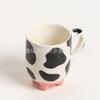 En stock, superventas, taza de cerámica con dibujos animados, creativa y linda vaca, taza de café de cerámica de Amazon.
