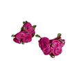 Pendientes de gasa de malla con atmósfera de hada y perlas de colores con aguja plateada, estilo Mori, combinables con todo, dulces y frescos para niña.