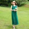 Novo Vestido de Algodão e Seda de Verão 2026 para Mulheres de Meia-Idade e Idosas, Vestido Fashion Plus Size de Caimento Solto para Mães